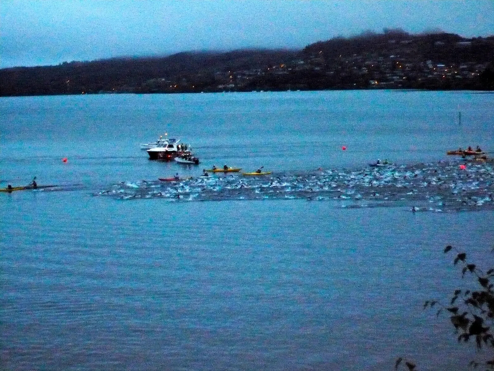Swim start of Ironman New Zealand in Lake Taupo, 2009